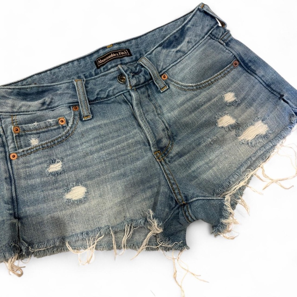 Abercrombie & Fitch Distressed Blue Jean Shorts 26